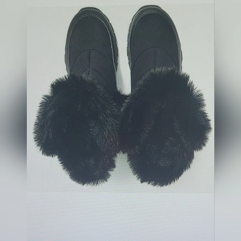 NWT LANDS END EXPEDITION FAUX FUR WATERPROOF PUFFER SNOW BOOTS